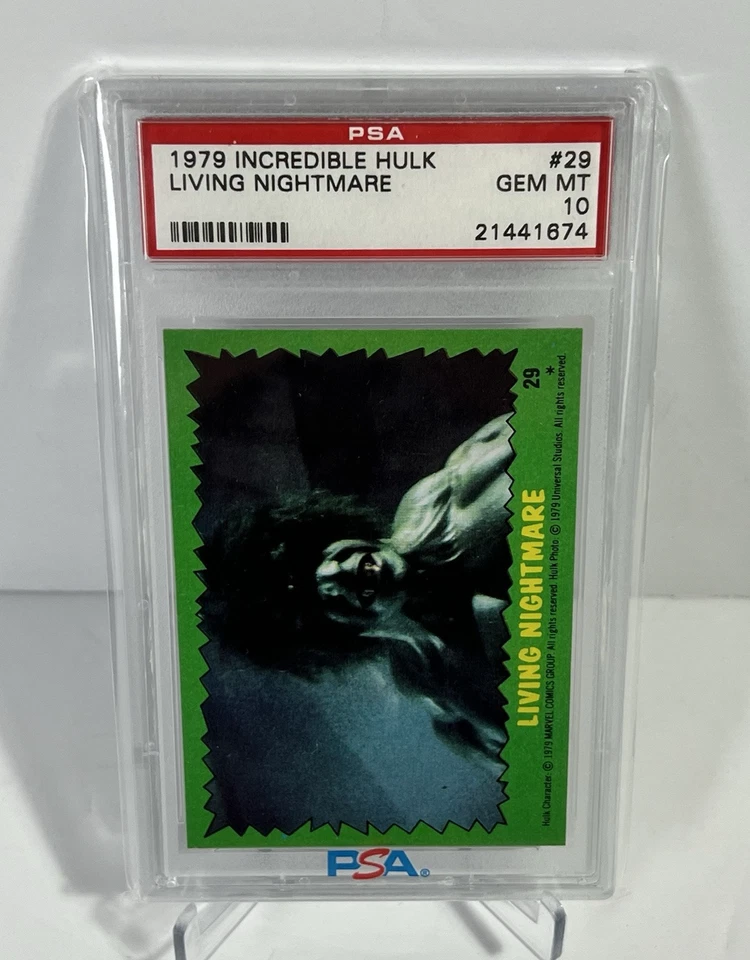 The Incredible Hulk 1979 Topps Living Nightmare #29 PSA 10 - Pop 1 - Image 4 of 4