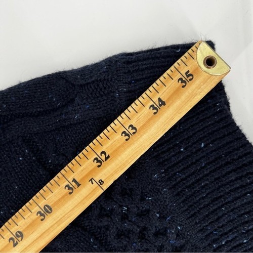 Talbots Poncho Knit Sweater Cableknit Button Speckled Size L - 第 4/6 張圖片