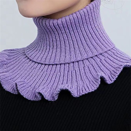 Knitted Fake Collar Scarf Women Turtleneck Knitted False Fake Collar Detachable - Picture 37 of 39
