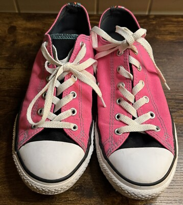 #ad #ad CONVERSE Double Tongue OX Chuck All Star Hot Pink Shoes 654226F Womens Size 5.5 $26.12