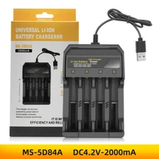 4 Slot Battery Charger USB Fast Charging For 3.7V/4.2V Li-ion Lithium batteries