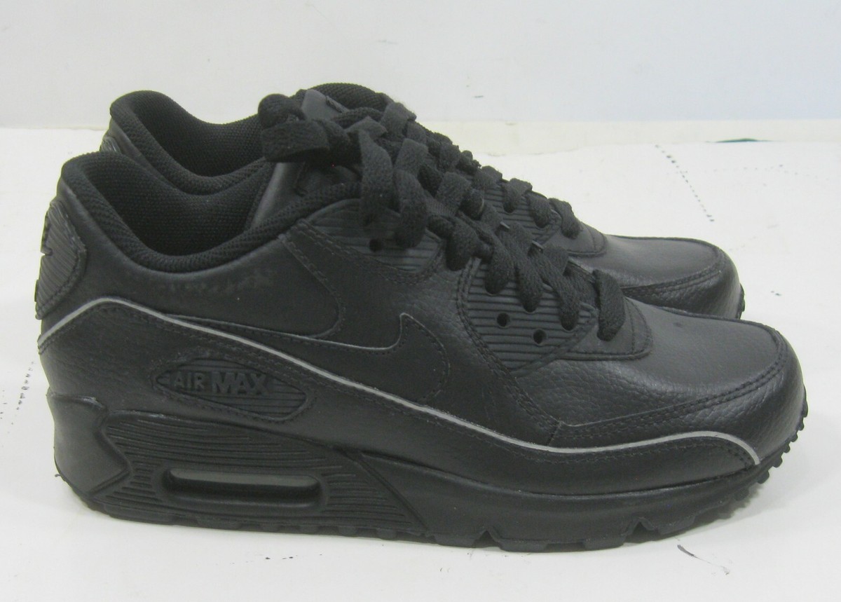 Nike Air Max 90 307793-002 leather black youth Size 5