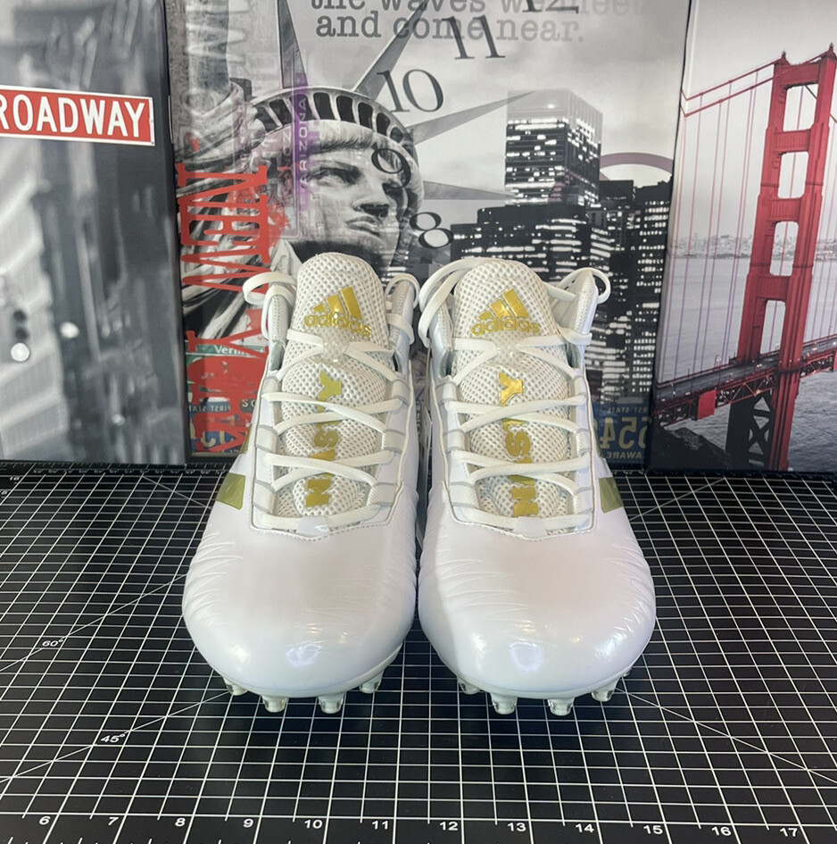 Adidas Football Cleats Mens 12.5 US White‎ Gold Nasty 20 EH3434 ADIDAS Men main image 4