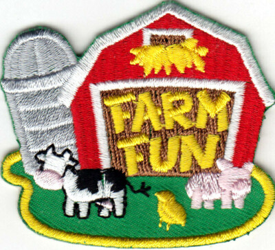 FARM FUN Iron On Patch/ Animals Farm | eBay
