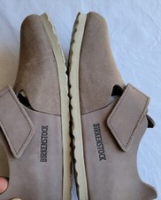 Birkenstock London Tech colore grigio tortora scamosciato stretto