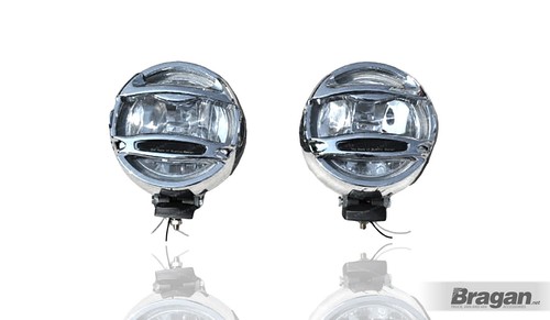 Number Plate Light Bar+Chrome Round Spot Lamps x2 For Skoda Kodiaq 2016-2024 - Picture 3 of 5