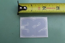 THIRTY TWO 32 Snowboards Football Grey SNOW Snowboarding Clear Vintage STICKER