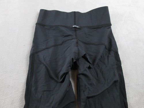 Michis Leggings Womens XS Black Mesh Excerise Cropped Yoga Pants - 第 12/13 張圖片