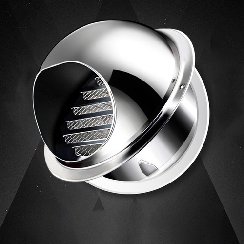 Vent Cover Duct Vent, Dryer Exhaust Vent Wall Vent Stainless Steel Round Vent - Picture 9 of 17