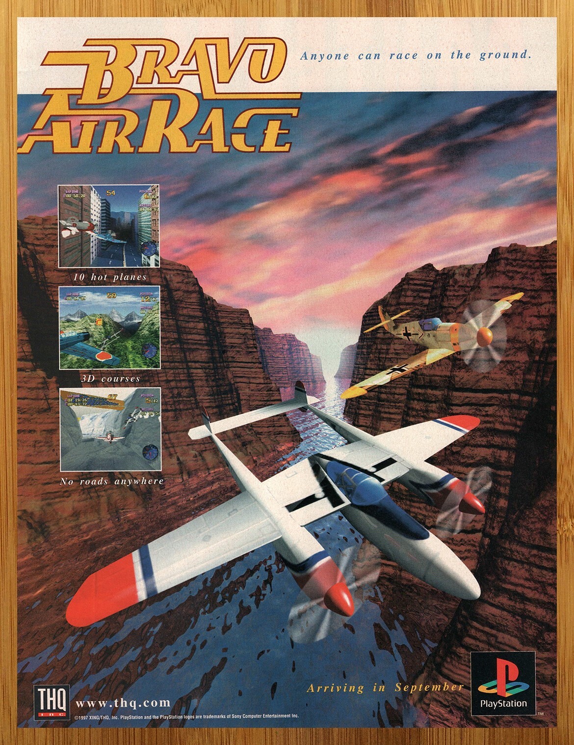 1997 Bravo Air Race Playstation 1 PS1 Vintage Print Ad/Poster Airplane ...