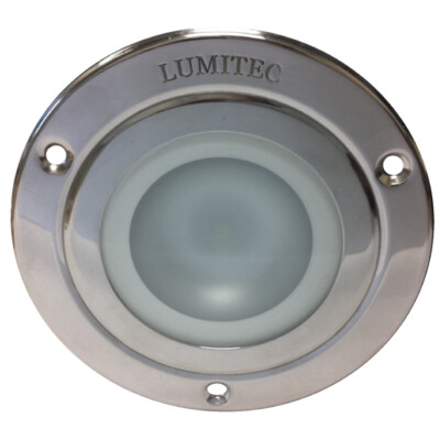Lumitec Shadow - Flush Mount Down Light - Polished SS Finish - 3-Color Red/Blue