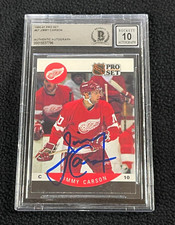 Jimmy Carson Signed 1990/91 Pro Set Card #67 Beckett Certified Auto Grade 10