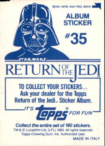 Star Wars ROTJ Trading Card Sticker Album Complete Your Set You Pick 1983 Topps - Bild 71 von 355