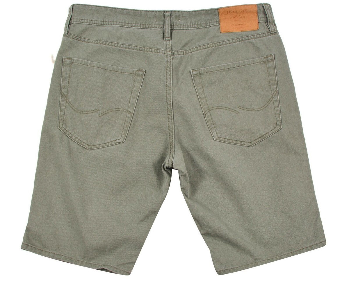 Jack Jones Men's Regular Fit Denim Jean Shorts Size Medium Grey