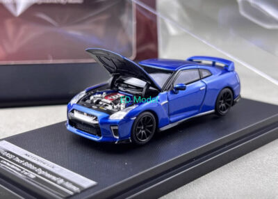 BN MH 1:64 Blue JDM Skyline GTR R35 Nismo Sports Model Diecast Metal Car