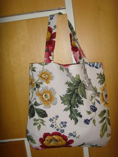 MADE IN SANDERSON HYKENHAM FLORAL ROSE LINEN 14 Zoll Beuteltasche Tasche MULTI MAGNETISCH