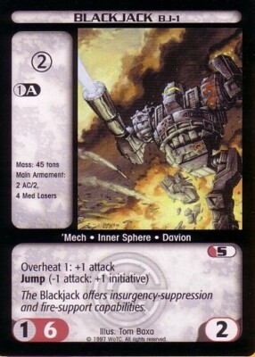 Blackjack (BJ-1) - Counterstrike - Battletech CCG