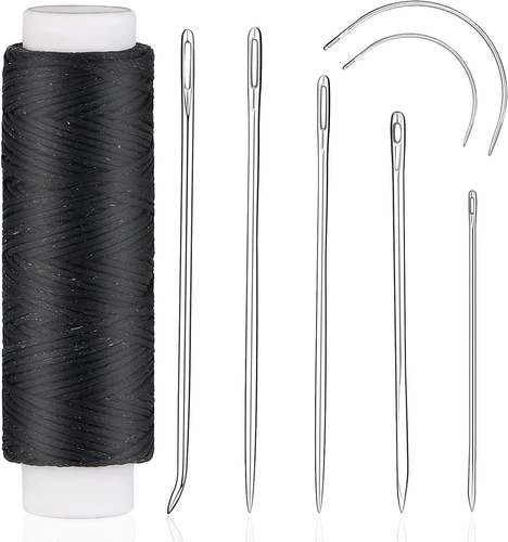 Ftyiwu Waxed Thread 32 Yards (Black), Leather Sewing Waxed Thread with Hand Sewi - Picture 8 of 12
