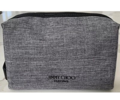 Jimmy Choo Parfums Toiletry Pouch gray heather Cosmetic Bag travel