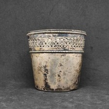 Antica parte di un bicchiere in argento tedesco del 19° secolo