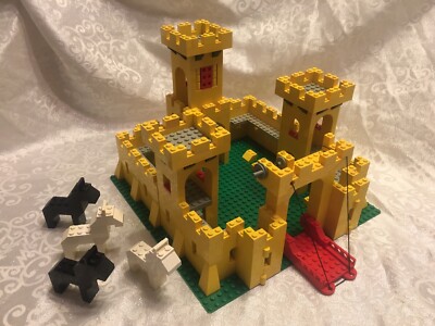 Lego Yellow Castle No Manual Box Or Figures Vintage System Set Build Only