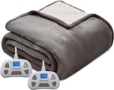 Electric Blanket Queen Size Dual Control, Flannel  Sherpa Plush 84"X 90" Quick