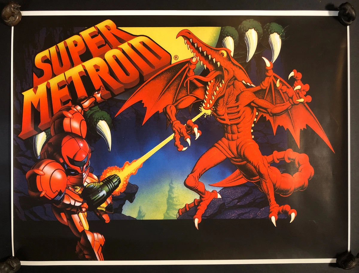 Super Metroid Super Nintendo Game Box Art Poster NEW eBay