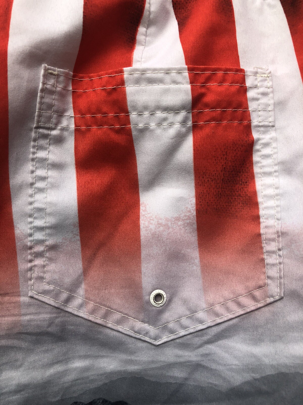 Hollister Board Shorts Mens 32 Red White Blue Bathing Suit American