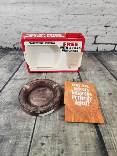 Winston Select Vtg Copper Tone Cigarette Cigar Tobbaco Collectible Metal Ashtray