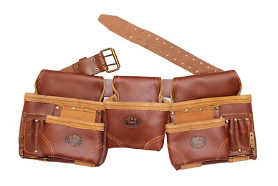 USA PRO TOOLS Genuine Brown Leather Framer s Tool Belt   Commercial Grade 2 