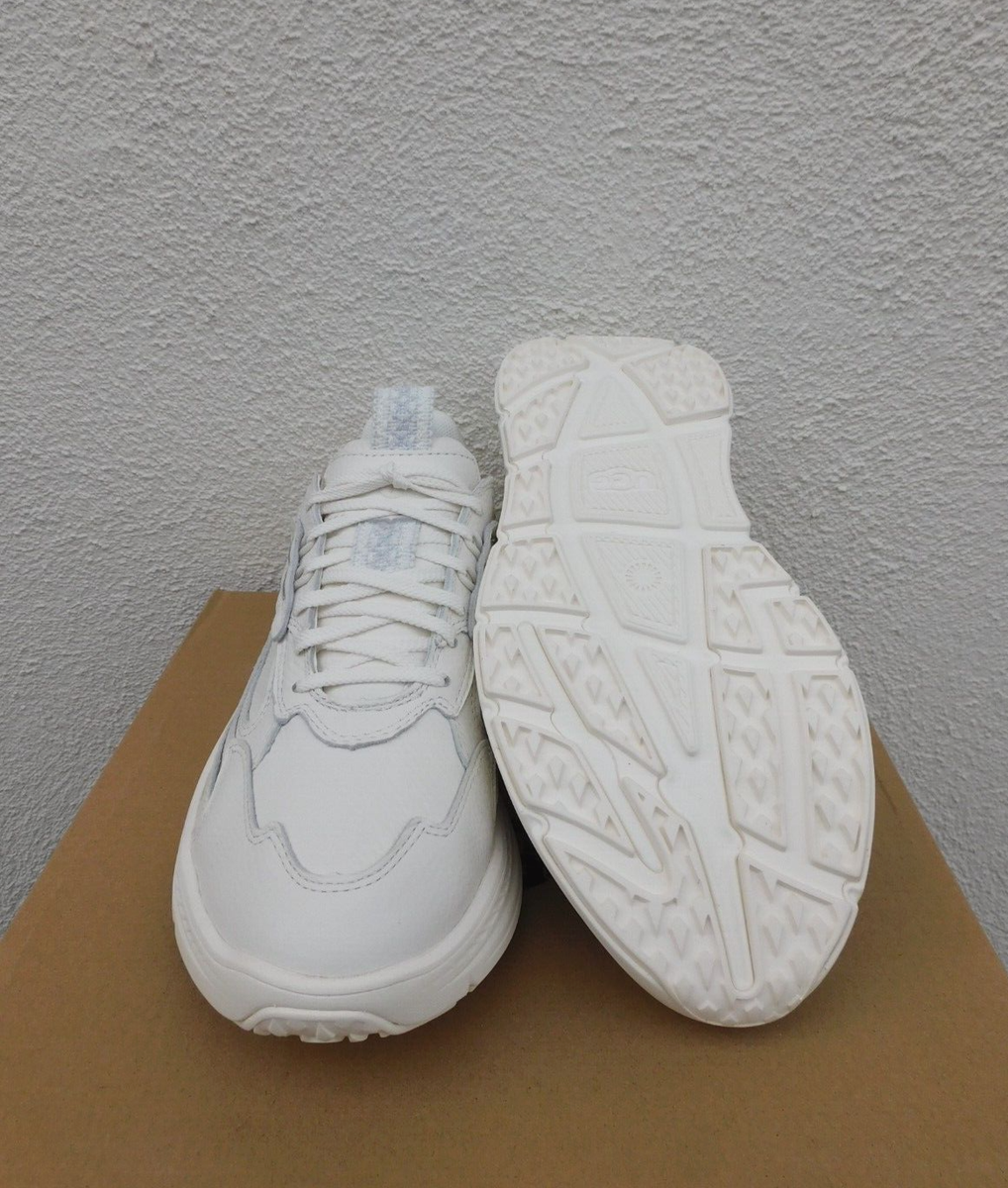 UGG CA1 WHITE LEATHER SNEAKER ACTIVE COMFORT SHOES, WOMEN US