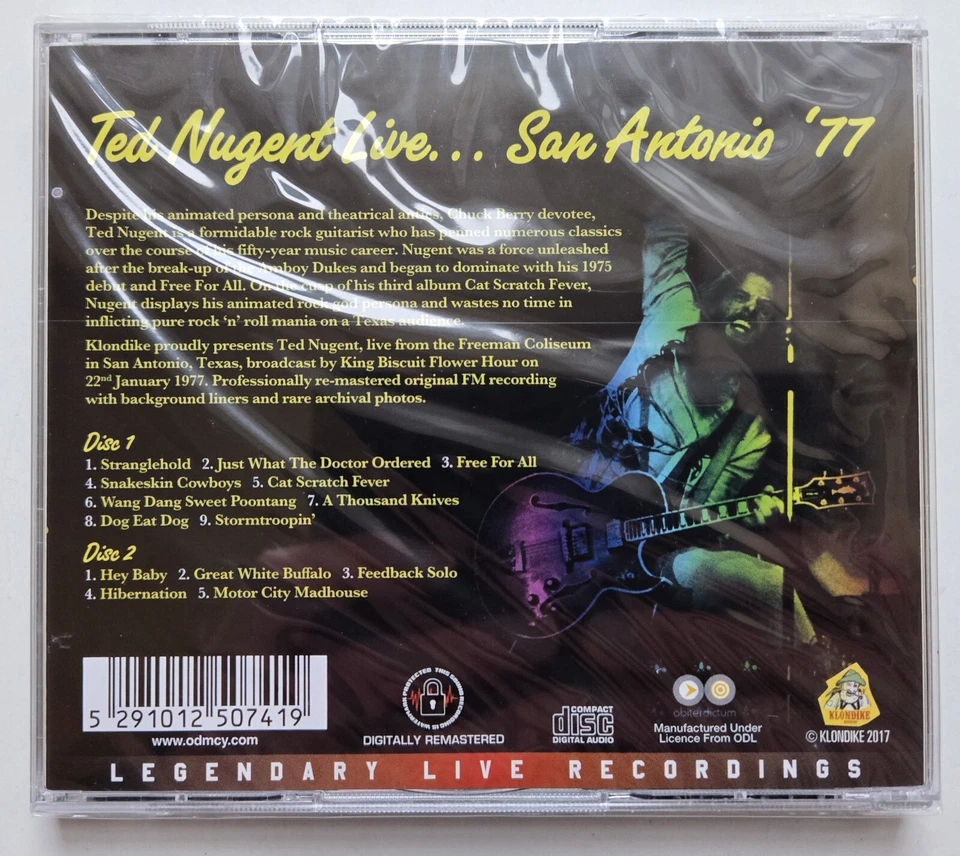 Ted Nugent Live... San Antonio '77 / Kentucky 1995 - 3 x CD Set NEW SEALED - Image 3 of 4