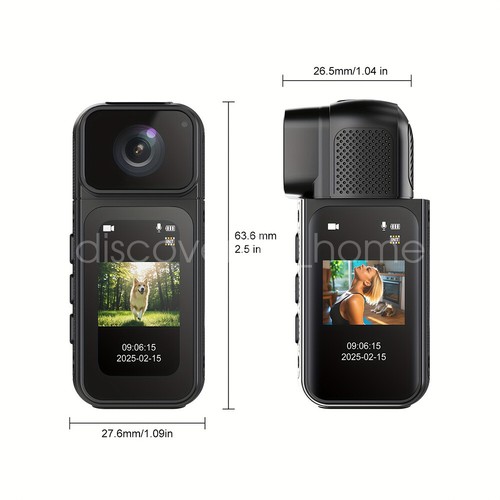 2.7K Thumb Camera WiFi Mini Body Camera Wearable Sports Action Camera Portable - Picture 23 of 34