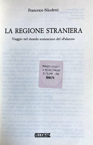 FRANCESCO NICOLETTI LA REGIONE STRANIERA VIAGGIO MONDO SCONOSCIUTO DEL PALAZZO - Picture 7 of 15