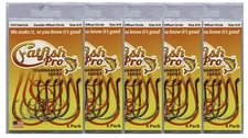 5 Packs 6/0 Catfish Pro Tournament Series Double Offset Circle Hooks Fishing