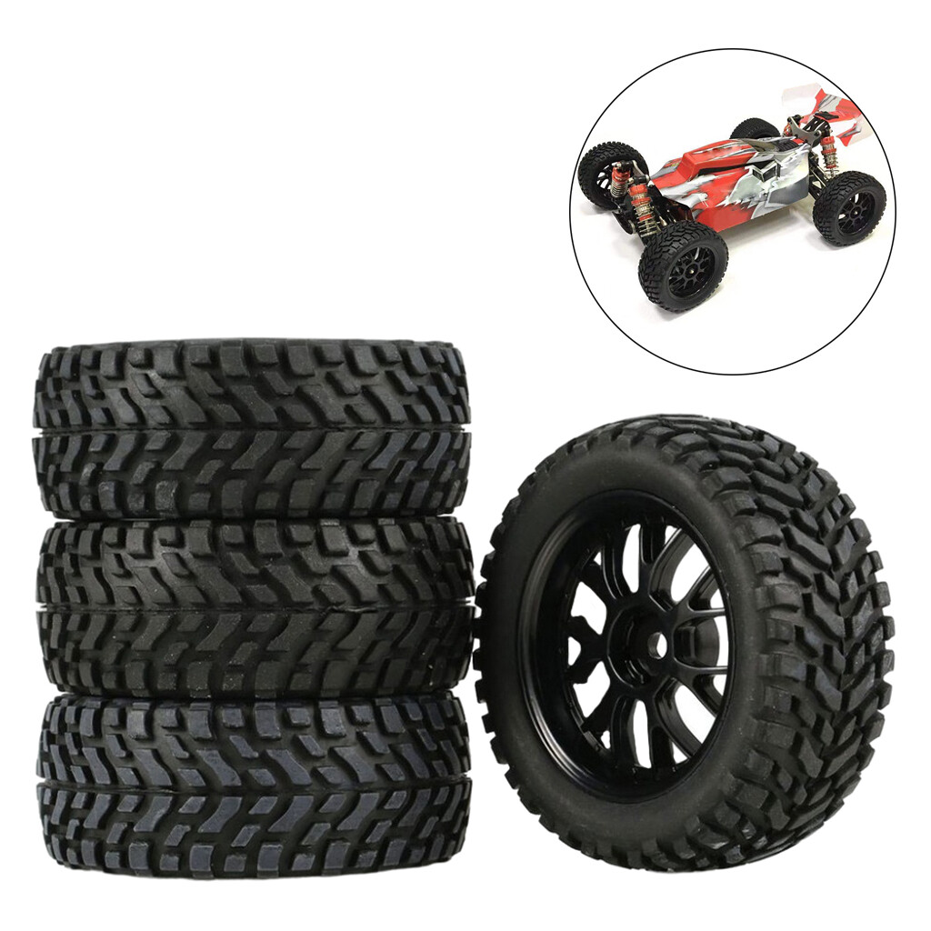 4Pack Wheel Tires Tyres for WLtoys 144001 124018 124019 1/14 1/18 1/16 RC Car