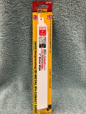 Bi-Metal Reciprocating Saw Blade 9'' x 10TPI   (5-Pack)   by IVY Classic 28782