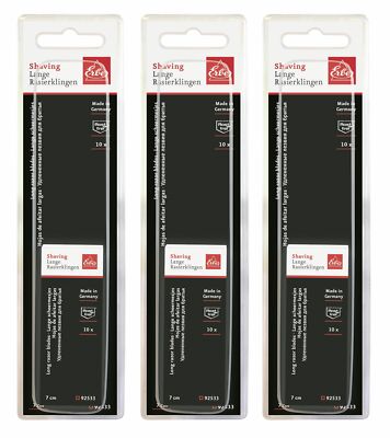 3x Erbe Solingen Rasierklingen Rostfrei Stainless Steel Lang 10 Stück