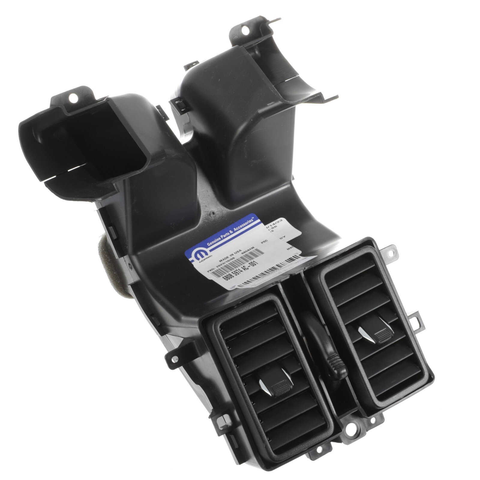 Conducto de consola central sin salida para Grand Cherokee 2011-2022 Durango 2011-2024 (P/N 68085974AC)