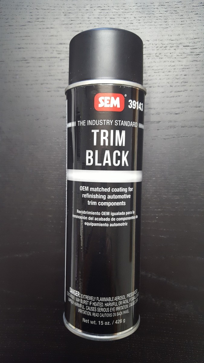 SEM 39143 Trim Black Aerosol Spray Paint – 12 Oz, Satin Finish, Fast Drying, 2-Pack
