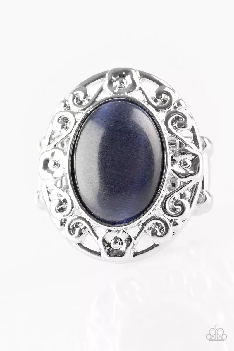 Paparazzi Ring Moonlit Marigold Blue Moonstone Statement eBay