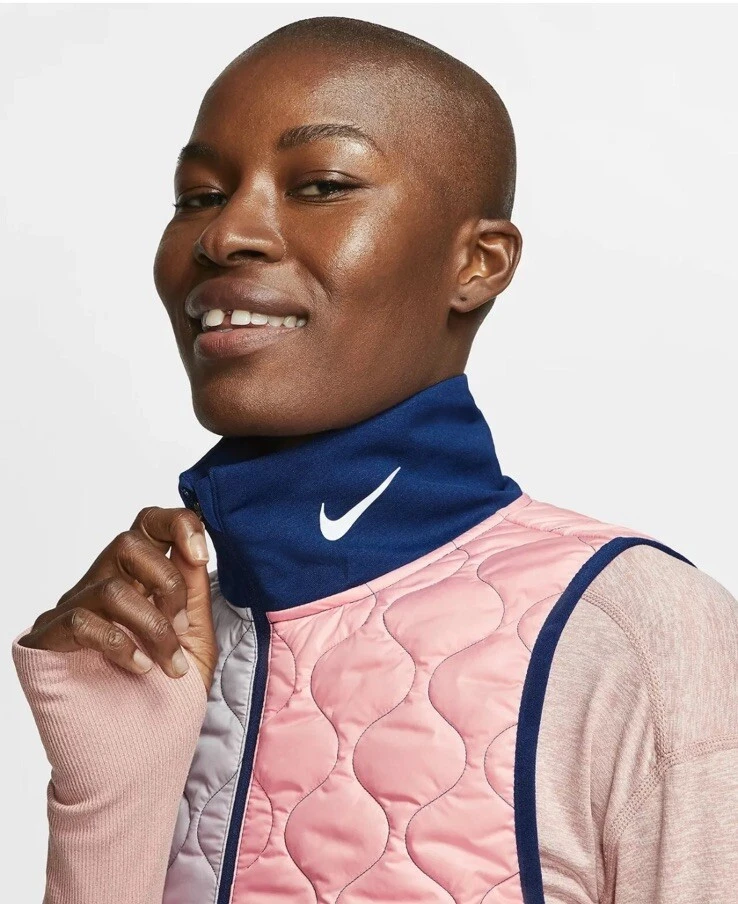 Nike Aerolayer Performance Running Vest Womens Large Quilted Thermacore Full Zip Foto 3 de 4