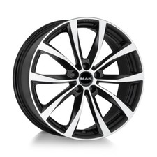 4 cerchi in lega NAD MAK WOLF 7x17 5x112 ET 54 BLACK MIRROR per VOLKSWAGEN