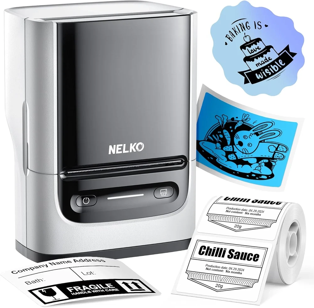 Bluetooth Label Maker PM220 - Portable 2-Inch Thermal Printer for Home & Office Use
