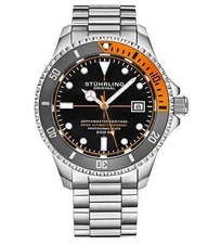 Stuhrling 883H 02 Depthmaster Automatic Diver Stainless Steel Mens Watch