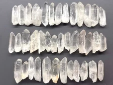 2000 Carat Bulk Lot Clear Quartz Crystal Points Necklace Pendants & Healing Gem