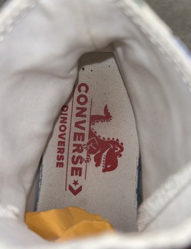 CONVERSE Chuck Taylor DINOVERSE High Top DINOSAUR AUTHENTIC Junior US 2 Fun Run - Picture 4 of 13
