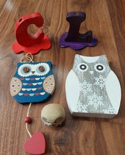 Bundle x3 Small Owl Figurines Trinkets Assorted Collection Animal Bird L C  27