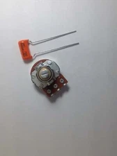 Bourns 500KA Tone Pot Coarse Split Shaft Short US Thread with .022 Orange Drop