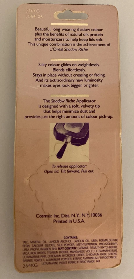 L'Oreal Vintage Shadow Riche MAUVED--NEW OLD STOCK STILL SEALED! - Image 2 of 2